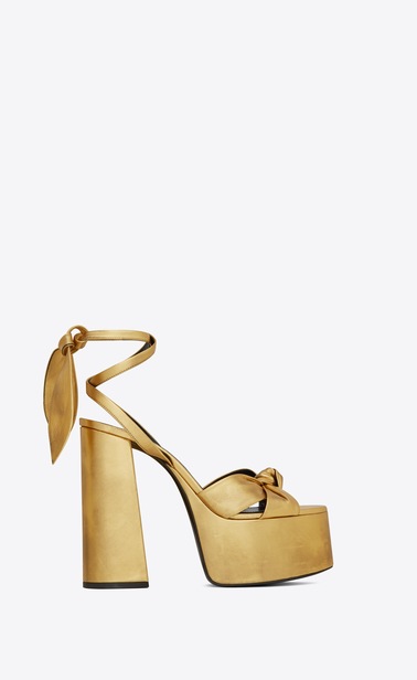 PAIGE sandals in metallic leather